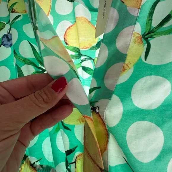 Lemon Polka Dot Anthropologie Somerset Maxi Dress - Picture 7 of 11